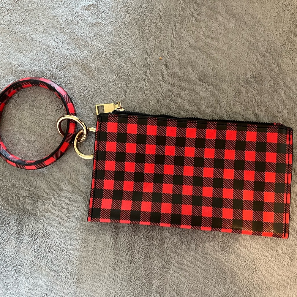 Buffalo Plaid Wristlet